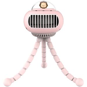 Groofoo - Stroller Fanㄛ3600mAh Ultra Quiet Portable usb Fan (Pink)