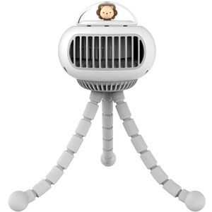 Groofoo - Stroller Fanㄛ3600mAh Ultra Quiet Portable usb Fan (White)