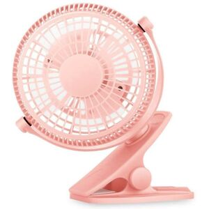 Langray - The 720 ° Rotating Clamp Table Fan, 6 inch Mini Fan with usb, Can be Used in Home, Office, Dorm and More Venues - Pink - Rose