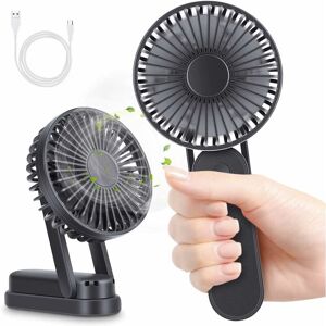 Héloise - usb Fan, Mini Table Fan with Rechargeable 3000mAh Battery Quiet Portable Fan 3 Speed Adjustable usb Pocket Foldable Handle for Office Table