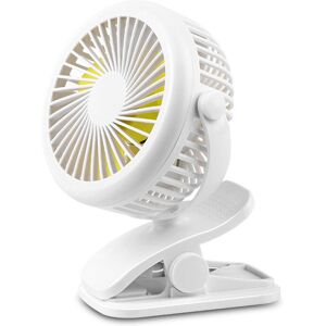 Langray - usb Fan, Quiet Portable Clip Personal Mini Desk Fan with Rechargeble Battery, 3 Speed 360 Adjustable Cooling Desktop Fans Table Fans,