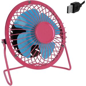 Deuba Usb Ventilator Table Mini Fan Tilt Office pc Computer Metal Portable Laptop Desk Candy Pink