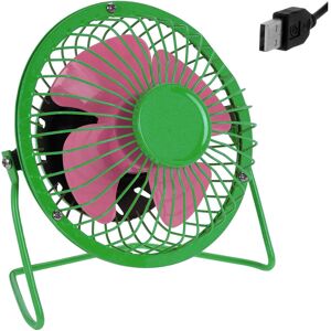 Deuba Usb Ventilator Table Mini Fan Tilt Office pc Computer Metal Portable Laptop Desk Green