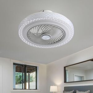 Warmiehomy - White 20 Inch Acrylic Ceiling Mount led Fan Light