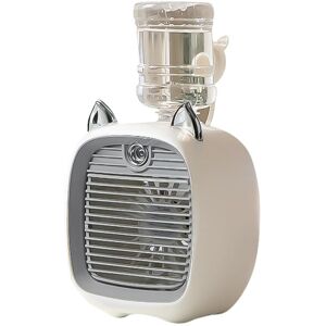 TLILY 1200MAh Mini Air Conditioner Portable Desktop Fan Humidifier Purifier 3 Speed 2 Mode USB Table Car Home, D