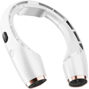 Tlily - 4000MAh Summer Neck Fan Portable Cooler Mini Electric Rechargeable Cooling Bladeless for Outdoor White