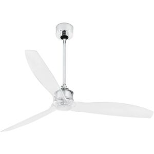 Faro Barcelona - Faro Just Medium Ceiling Fan with / without Light Chrome, Clear
