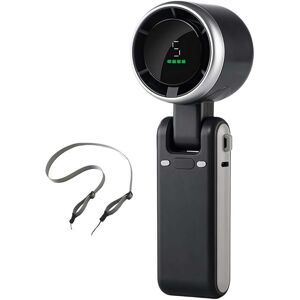Linghhang - Foldable portable fan, black, with type-c fast charging, 5 speeds, cord included, enjoy optimal cooling