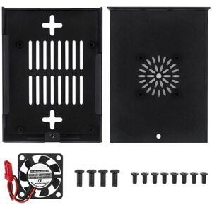 Tlily - For 5 Pro Case Aluminum Alloy Metal Shell with Cooling Fan for Accessories (Without Antenna)