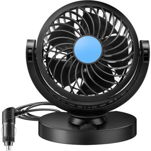 Aougo - Mini Electric Car Fan 12V 360 Rotating Strong Wind Car Fan Car Air Conditioner Low Noise Portable Air Auto Fan