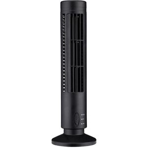 TLILY New USB Tower Fan Bladeless Electric Mini Vertical Air Conditioner, Standing Black