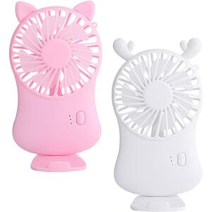 ZVD - Pieces Portable Fan, Mini Table Fan, Quiet Portable Fan 3 Speed Adjustable usb Handheld Handle for Outdoor Camping Office Room