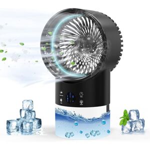 TINOR Portable Air Conditioner, Mini Personal Air Conditioner, 4 in 1 Air Cooler Conditioner, 2 Timers, 3 Speeds with 7 Colors led for Home/Office (Black)