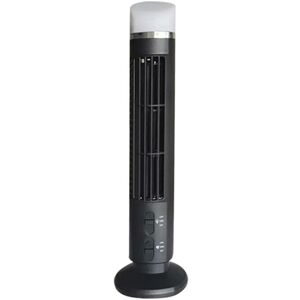 Tlily - Portable Air Cooler Fan,Streamlined Tower Fan with LED,Powerful Wind,Space-Saving, Bladeless Design, usb Interface Black