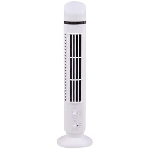 Tlily - Portable Air Cooler Fan,Streamlined Tower Fan with LED,Powerful Wind,Space-Saving, Bladeless Design, usb Interface-White