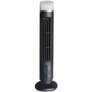 Tlily - Portable Air Cooler Fan,Streamlined Tower Fan with LED,Powerful Wind,Space-Saving, Bladeless Design, usb Interface-Black