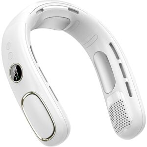 Cyslmuk - Portable Bladeless Hanging Neck Fan - usb Rechargeable Air Conditioning Fan, White