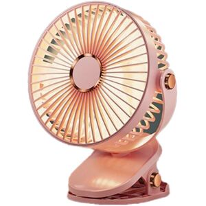 Tlily - Portable led Camping Fan with Night Light usb Rechargeable Desk Silent Adjustable for Bedroom Office Outdoor,Pink