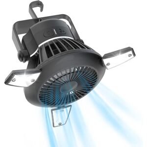 Tinor - Portable Lightweight Camping Fan Camping Fan with Rechargeable Tent Fan for Tent Solar Fan with Hanging Hook usb Desk Fan