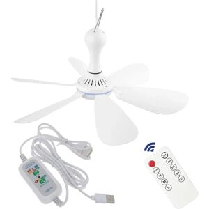 Tlily - Silent 6 Leaves usb Powered Ceiling Canopy Fan with Remote Control