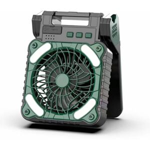 Tlily - Solar Powered Camping Fan with led Lantern 4 Speeds 90° Folding Portable Desk for Outdoor Travel Tent Personal Fan-A