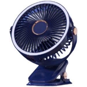 Tlily - usb Rechargeable Fan Dormitory Clip-on Type Portable Mini Desk 360 Degree Rotation Adjustable with led Light c