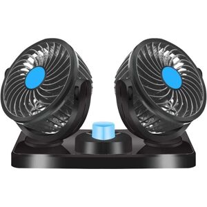YMYNY 12V Dual Head Fan, Electric Dual Head Cooling Fan, 360° Rotation, 2 Speeds, Fits All Family Cars or with 12VDC Cigarette Lighter Socket mumu YMYNY 12V Dual Head Fan, Electric Dual Head Cooling Fan, 360° Rotation, 2 Speeds, Fits All Family Cars or with 12VDC Cigarette Lighter Socket mumu
