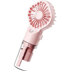 Csparkv - Portable Misting Fan, Mini Transparent Mist Spray Fan, usb Rechargeable Mist Maker with 4 Speeds for Home, Office, Outdoor, Travel, pink Csparkv - Portable Misting Fan, Mini Transparent Mist Spray Fan, usb Rechargeable Mist Maker with 4 Speeds for Home, Office, Outdoor, Travel, pink