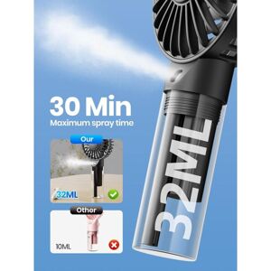 Csparkv - Portable Misting Fan - Rechargeable Personal Handheld Fan with 32ml Water Tank Mini Handheld Cooling Fan for Travel, Outdoor, Makeup, Csparkv - Portable Misting Fan - Rechargeable Personal Handheld Fan with 32ml Water Tank Mini Handheld Cooling Fan for Travel, Outdoor, Makeup,