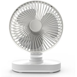 TINOR Desk Fan, Auto Oscillating Quiet Battery Operated Fan 16.5CM, 4 Speeds Table Cooling, 4000mAh USB Rechargeable Battery Operated, Silver TINOR Desk Fan, Auto Oscillating Quiet Battery Operated Fan 16.5CM, 4 Speeds Table Cooling, 4000mAh USB Rechargeable Battery Operated, Silver