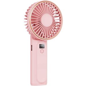 TLILY Handheld Fan, 3600MAh Portable Fan Mini Fan, 6 Speeds Adjustable, Small Personal Fan, Foldable Mini Desk Fan Pink TLILY Handheld Fan, 3600MAh Portable Fan Mini Fan, 6 Speeds Adjustable, Small Personal Fan, Foldable Mini Desk Fan Pink