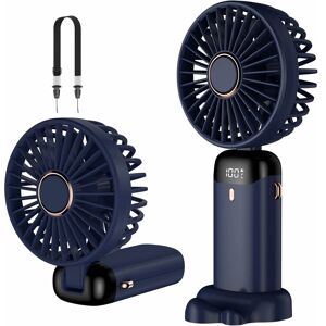 LANGRAY Handheld Fan, usb Rechargeable Portable Mini Fan, 5 Speed Small Pocket Fan with Base, Foldable Table Fan with 4200mAh Battery for Office Outdoor, 1 LANGRAY Handheld Fan, usb Rechargeable Portable Mini Fan, 5 Speed Small Pocket Fan with Base, Foldable Table Fan with 4200mAh Battery for Office Outdoor, 1