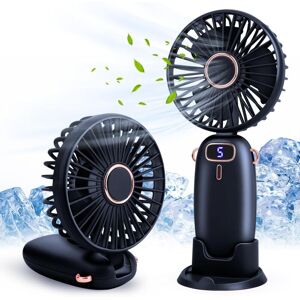 LINGHHANG Handheld Fan, Portable Fan, Small Pocket Fan 5 Speeds with Base, Mini Portable USB Fan Quiet Powerful LINGHHANG Handheld Fan, Portable Fan, Small Pocket Fan 5 Speeds with Base, Mini Portable USB Fan Quiet Powerful