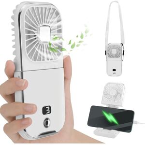 Linghhang - Mini Portable Handheld Fan, 4 Speeds, 180° Rechargeable Silent usb Fan, Suitable for Outdoor and Travel Linghhang - Mini Portable Handheld Fan, 4 Speeds, 180° Rechargeable Silent usb Fan, Suitable for Outdoor and Travel