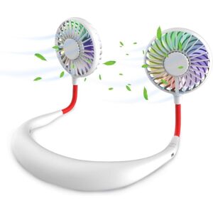 Linghhang - Mini Portable Neck Fan Hands-Free Rechargeable Wearable Desk Fan Necklace Fan with Dual Wind Head Linghhang - Mini Portable Neck Fan Hands-Free Rechargeable Wearable Desk Fan Necklace Fan with Dual Wind Head