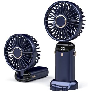 BEIJIYI Mini Portable USB Desk Fan, Small Table Fan with 5 Speeds and 3000mAh USB Battery, Foldable Electric Fan for Travel, Office, Home (Blue) BEIJIYI Mini Portable USB Desk Fan, Small Table Fan with 5 Speeds and 3000mAh USB Battery, Foldable Electric Fan for Travel, Office, Home (Blue)