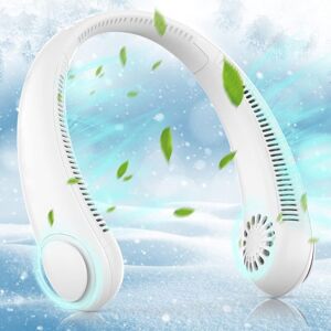TINOR Neck Fan, Portable Hanging Neck Fan, Bladeless Mini Neck Fan with 360° Airflow, 3-Speed Hands-Free Personal Fan Rechargeable Wearable Fan Cooling TINOR Neck Fan, Portable Hanging Neck Fan, Bladeless Mini Neck Fan with 360° Airflow, 3-Speed Hands-Free Personal Fan Rechargeable Wearable Fan Cooling