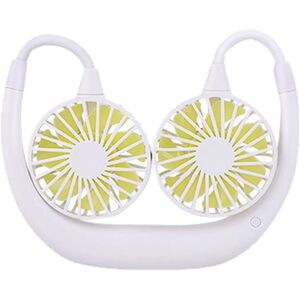 Tlily - Neck Fan Portable usb Rechargeable Fan Personal Fan Wearable With Dual Heads For Travel Outdoor Office White Tlily - Neck Fan Portable usb Rechargeable Fan Personal Fan Wearable With Dual Heads For Travel Outdoor Office White