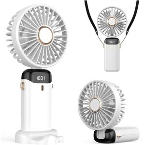 BEIJIYI Portable 4200mAh USB Fan with LED Display 3 in 1 Hand/Neck/Table Foldable and 90° Tiltable Ideal for Summer Office Bedroom Travel Gift for Adults BEIJIYI Portable 4200mAh USB Fan with LED Display 3 in 1 Hand/Neck/Table Foldable and 90° Tiltable Ideal for Summer Office Bedroom Travel Gift for Adults