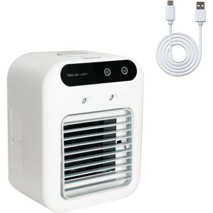 Sjqka - Portable Air Conditioner, 25W Rechargeable Mini Personal Fan with Dual Spray and 2 Speeds for Bedroom, Office, Outdoor Sjqka - Portable Air Conditioner, 25W Rechargeable Mini Personal Fan with Dual Spray and 2 Speeds for Bedroom, Office, Outdoor