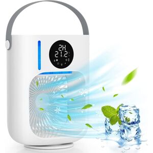 TINOR Portable Air Conditioner, 5 in 1 Air Cooler, Fan, Humidifier, 1000ML Water Tank, 3 Speeds, 2/12H Timer, Personal Air Conditioner with 7 LED Colors, TINOR Portable Air Conditioner, 5 in 1 Air Cooler, Fan, Humidifier, 1000ML Water Tank, 3 Speeds, 2/12H Timer, Personal Air Conditioner with 7 LED Colors,