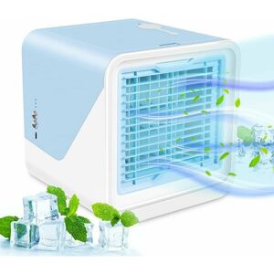 Dewdat - Portable Air Conditioner, Small Personal Air Cooler 3 in 1 Air Conditioners, Compact Evaporative Cooler Air Humidifier, 3 Wind Speed Desktop Dewdat - Portable Air Conditioner, Small Personal Air Cooler 3 in 1 Air Conditioners, Compact Evaporative Cooler Air Humidifier, 3 Wind Speed Desktop