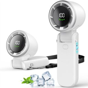 TLILY Portable Handheld Turbo Fan,Stepless 100Gear Wind Rechargeable Personal Hand Fan,5000mAh for Outdoor/Indoor Activities,A TLILY Portable Handheld Turbo Fan,Stepless 100Gear Wind Rechargeable Personal Hand Fan,5000mAh for Outdoor/Indoor Activities,A