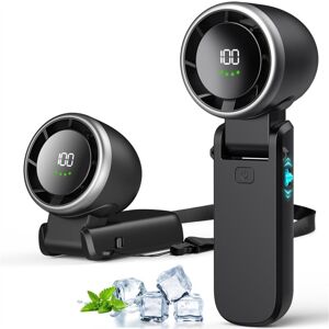 TLILY Portable Handheld Turbo Fan,Stepless 100Gear Wind Rechargeable Personal Hand Fan,5000mAh for Outdoor/Indoor Activities,B TLILY Portable Handheld Turbo Fan,Stepless 100Gear Wind Rechargeable Personal Hand Fan,5000mAh for Outdoor/Indoor Activities,B