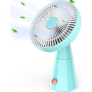 Aougo - Quiet Fan, 25cm Oscillating Table Fans, 4 Speed Wireless Fan, 3000mAh usb Rechargeable Battery Desk Fan for Bedroom, Table, Office (Blue) Aougo - Quiet Fan, 25cm Oscillating Table Fans, 4 Speed Wireless Fan, 3000mAh usb Rechargeable Battery Desk Fan for Bedroom, Table, Office (Blue)