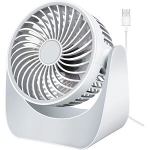AOUGO Quiet usb Fan, Mini Desk Fan 3 Speeds, 360° Rotation Small Powerful Portable Table Fan for Bedroom Car Camping Outdoor (White, No Battery) AOUGO Quiet usb Fan, Mini Desk Fan 3 Speeds, 360° Rotation Small Powerful Portable Table Fan for Bedroom Car Camping Outdoor (White, No Battery)