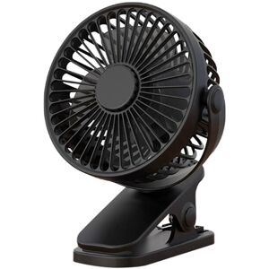 Tlily - 1200Mah Summer Clip-on Fan Portable Automatic Oscillating Head Fan Rechargeable High Wind Power Fan for Student-Black Tlily - 1200Mah Summer Clip-on Fan Portable Automatic Oscillating Head Fan Rechargeable High Wind Power Fan for Student-Black