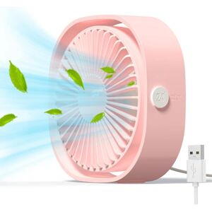 AOUGO USB Fan Mini Portable Fan Silent Fan Desk Fan 3 Speeds Adjustable USB Powered, for Home and Office(Pink) AOUGO USB Fan Mini Portable Fan Silent Fan Desk Fan 3 Speeds Adjustable USB Powered, for Home and Office(Pink)
