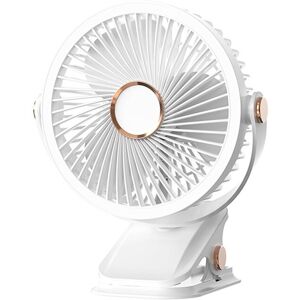 Tlily - usb Rechargeable Fan Dormitory Clip-on Type Portable Mini Desk 360 Degree Rotation Adjustable with led Light a Tlily - usb Rechargeable Fan Dormitory Clip-on Type Portable Mini Desk 360 Degree Rotation Adjustable with led Light a