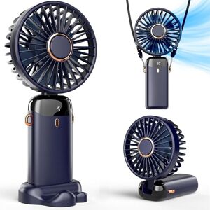 HÉLOISE Portable Handheld Fan, with Base with led Display, 90° Foldable, 5 Speed Wind,Hand Held/Neck/Desk 3 in 1 Personal Small Fans, Rechargeable Mini Fan HÉLOISE Portable Handheld Fan, with Base with led Display, 90° Foldable, 5 Speed Wind,Hand Held/Neck/Desk 3 in 1 Personal Small Fans, Rechargeable Mini Fan